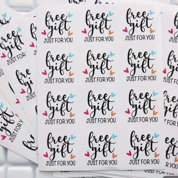 120 Free Gift Just For You Stickers ~ Appreciation Thank You Shipping Labels - Picture 9 of 10